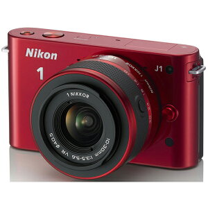 ファッショナブルなプレミアムカメラ。NIKON Nikon 1 J1 標準ズームレンズキット レッド N1J1LK...