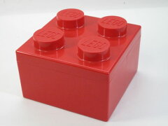 LEGO　雑貨　通販LEGO　ブロック型　お弁当箱　人気の赤