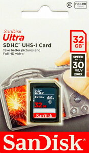 即納です！サンディスク 最大読込200倍速(30MB/s) Ultra SDHCカード 32GB Class10 UHS-1対応[SA...