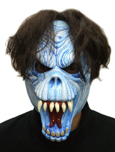 パーティーグッズ/ フェイスマスク 死神（青） - Face Mask Reaper Blue【RCP】【はこぽす対応商品】