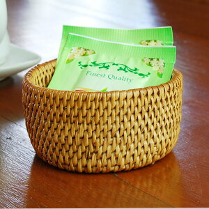 ティーパックやキャンディを入れるのに◎バリ島の人気アジアン雑貨アタで編まれた円柱形の小さ...