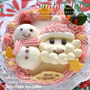 クリスマス限定・サンタクロースアイスケーキ（ストロベリーピンク）卵・小麦アレルギー対応5号　　
