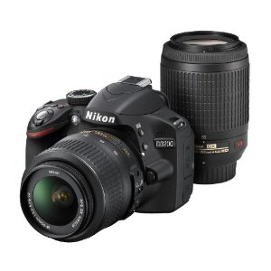 【送料無料】デジタルカメラ D3200 200mmダブルズームキット ブラック