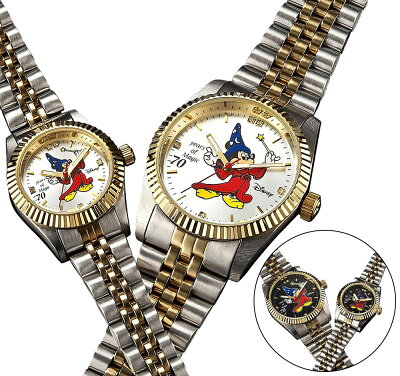 ミッキーファンタジア70周年ダイヤ腕時計「ファンタジア」公開70周年メモリアル！【カラー】ブラック/ホワイト★メンズ、レディスございます！【楽ギフ_包装】【smtb-s】10P12Sep14