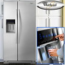冷水ディスペンサー付 大型 2ドア 冷蔵庫 696L おすすめ 冷凍冷蔵庫 ワールプール Whirlpool ア...