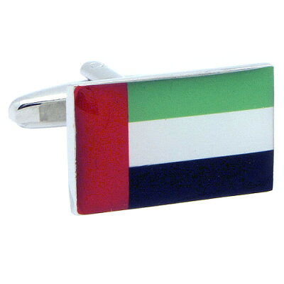 UAE アラブ首長国連邦 国旗 カフス【カフスボタン・カフリンクス】メンズアクセサリーの通販【…