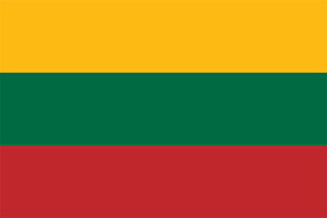 国際交流の場に各国の公式国旗をご利用下さい。【外国旗】リトアニア国旗（アクリル）　サイズ...