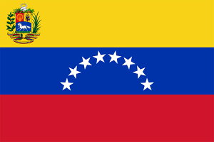 国際交流の場に各国の公式国旗をご利用下さい。【外国旗】ベネズエラ共和国国旗（テトロントロ...