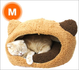 猫の形がキュートなふかふかハウスベッドです。モコモコふわふわの手触りでペットも安心の寝心...