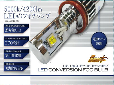 ファッション性実用性を両方兼備えた　LEDフォグバルブ　【限定5000Kモデル！！】【5000Kモデル...
