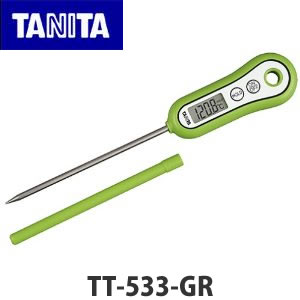 【メール便可：3個まで】タニタ デジタル温度計 料理用スティック温度計TT-533(グリーン)[tt533][TANITA]