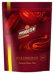 VANHOUTEN・バンホーテン・ヴァンホーテンNEWミルクチョコレート　39％ 1kg チャック付き袋 10P...