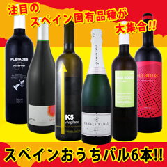 【送料無料】ぜ〜んぶ京橋ワイン独占輸入!!スペイン固有品種を知るならこの6本!!スペインおうち...