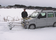 乗用車用　簡易雪かき機