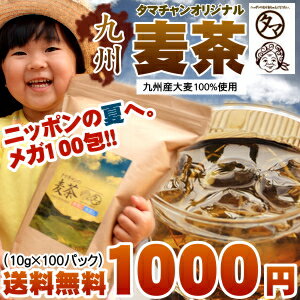 【送料無料】九州産麦茶（むぎ茶） 100パック入り1Lあたり10円！煮だし・水だしでも使える焙…