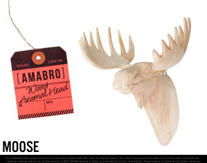 WOOD ANIMAL HEAD [ Moose ] / ウッド アニマル オブジェ ムース amabro / アマブロ オブジェ ...