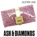 ASH&DIAMONDS　アッシュ＆ダイヤモンド グリッター ウォレットL/ライトピンク(長財布)