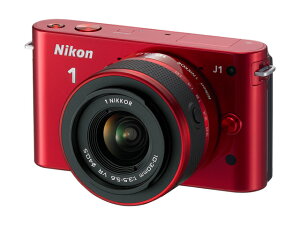 Nikon 1 J1 標準ズームレンズキット レッド【新品】【在庫品】[送料無料 (一部特殊地域を除く)]