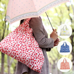 【メール便で送料無料】雨でも安心エコバッグ レインバッグ 雨の日のバッグカバーにも。デザイナーズジャパン バッグの大きさに合わせて大きさを調整できる2wayレジかごバッグ ショッピングバッグ エコバッグ