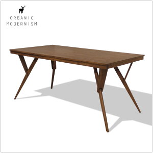 |　Fons dining table　|　W170cm ダイニングテーブル　ウォールナット突板+無垢材　有機的でモ...