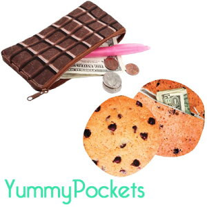 匂いまでしそうな、リアルな小物入れ(ポーチ)。【yummy pockets】アイスクリーム・チョコレート...