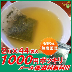 『緑茶べにふうき茶ティーバッグ』2g×44袋 無農薬栽培茶【静岡産】メール便送料無料【通販】