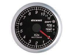 【数量限定】【送料無料】Pivot X2R マルチゲージ CAN通信車専用 水温/タコメーター　60φ