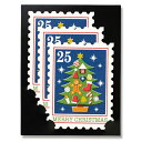 3240円以上で送料無料！(沖縄県をのぞく)切手型のかわいいクリスマスカード♪3枚入りでお得です...