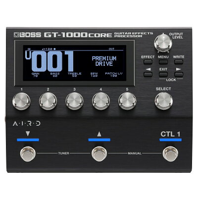 「BOSS GT-1000CORE Guitar Effects Processor」！ボスから3フットスイッチ、最新世代のサウンドを持つ小型