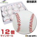サインボール 硬式球デザイン 12個売り 個包装済み FSB-0905