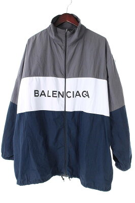 バレンシアガ/BALENCIAGA ロゴプリントポプリンシャツジャケット
