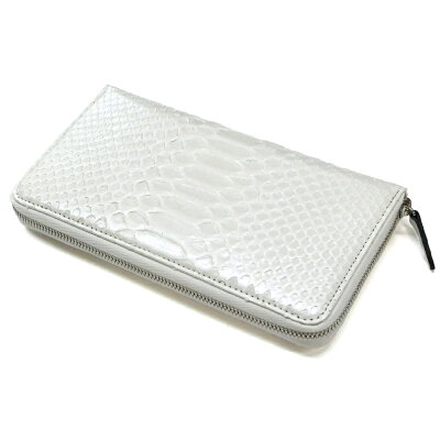 美しいエイジングが楽しめるレディースブランドのパイソン財布はNAKAMURAのホワイトパイソン長財布です