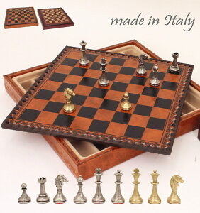 イタリア製チェス＆ボックス付チェスボード