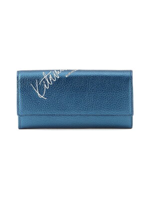 50代女性に人気のレディース財布ブランドはキタムラのパール加工レザーのフラップ長財布