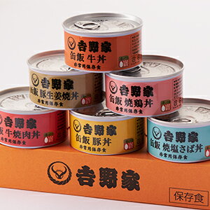 【防災】吉野家　缶飯6種6缶セット（160g×6）