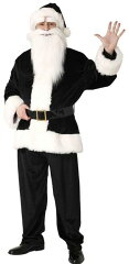 GOGOサンタさん （ブラック）　　[サンタクロース　コスプレ　サンタ衣装　メンズ　男性用コスチューム　クリスマス衣装]【827733】【02P05Sep15】