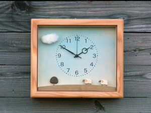 【送料無料】【木の時計】「キコリの時計」　木の電波時計　【ひつじと雲の電波時計】 P25Jan15
