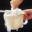 「対流式米研ぎ器」： 蛇口から勢いよく水を注ぐ！手に水をつけずに素早く米が研げます