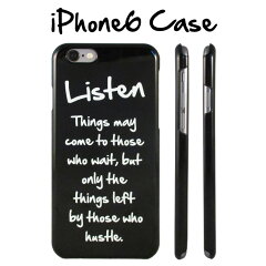(メール便送料無料)iPhone6ケースカバー 英語デザインのスタイリッシュでシンプルなアイフォン6ケース モノトーン 白黒