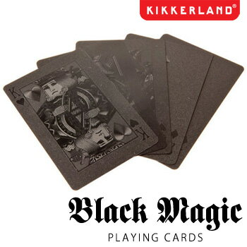 シックな雰囲気の黒いトランプ！【KIKKERLAND/キッカーランド】トランプカード BLACK MAGIC PLA...