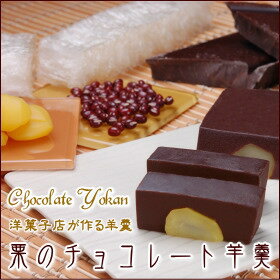 2013年バレンタイン新作！洋菓子店が作る、洋菓子のようなチョコレートの羊羹栗のチョコレート...