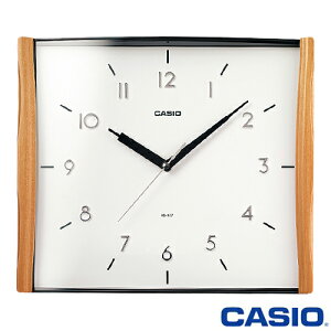 CASIO 正規流通品/スムーズ秒針タイプカシオ 壁掛け時計 127 (白木)
